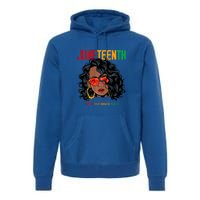 Women Juneteenth Free Ish Since 1865 Afro Queen Black Queen Gift African Pride Premium Hoodie