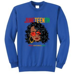 Women Juneteenth Free Ish Since 1865 Afro Queen Black Queen Gift African Pride Tall Sweatshirt