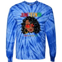 Women Juneteenth Free Ish Since 1865 Afro Queen Black Queen Gift African Pride Tie-Dye Long Sleeve Shirt