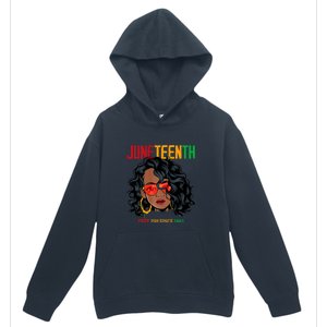 Women Juneteenth Free Ish Since 1865 Afro Queen Black Queen Gift African Pride Urban Pullover Hoodie