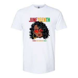 Women Juneteenth Free Ish Since 1865 Afro Queen Black Queen Gift African Pride Softstyle CVC T-Shirt