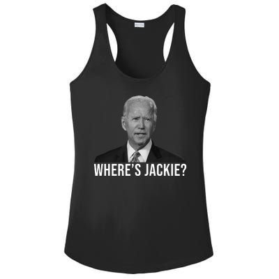 Where's Jackie Funny Joe Biden Meme Ladies PosiCharge Competitor Racerback Tank