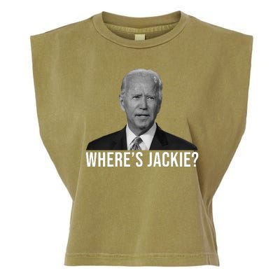 Where's Jackie Funny Joe Biden Meme Garment-Dyed Women's Muscle Tee