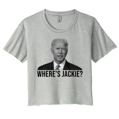 Where's Jackie Funny Joe Biden Meme Women's Crop Top Tee