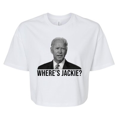 Where's Jackie Funny Joe Biden Meme Bella+Canvas Jersey Crop Tee