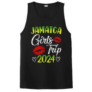 Women Jamaica Girl Trip 2024 Summer Vacation Weekend Funny PosiCharge Competitor Tank