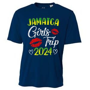 Women Jamaica Girl Trip 2024 Summer Vacation Weekend Funny Cooling Performance Crew T-Shirt