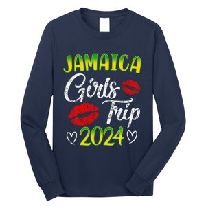 Women Jamaica Girl Trip 2024 Summer Vacation Weekend Funny Long Sleeve Shirt