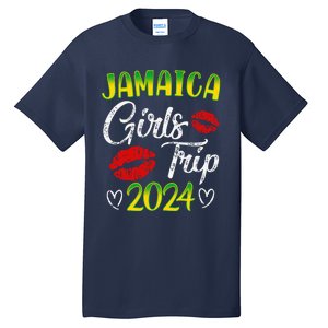 Women Jamaica Girl Trip 2024 Summer Vacation Weekend Funny Tall T-Shirt