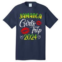 Women Jamaica Girl Trip 2024 Summer Vacation Weekend Funny Tall T-Shirt