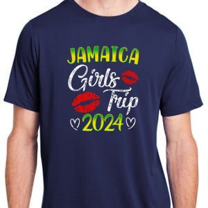 Women Jamaica Girl Trip 2024 Summer Vacation Weekend Funny Adult ChromaSoft Performance T-Shirt