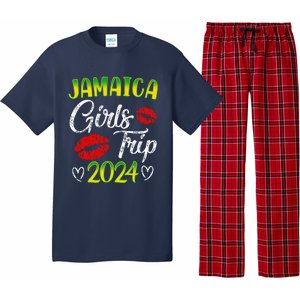 Women Jamaica Girl Trip 2024 Summer Vacation Weekend Funny Pajama Set