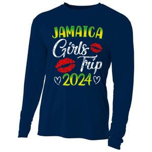 Women Jamaica Girl Trip 2024 Summer Vacation Weekend Funny Cooling Performance Long Sleeve Crew