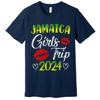 Women Jamaica Girl Trip 2024 Summer Vacation Weekend Funny Premium T-Shirt