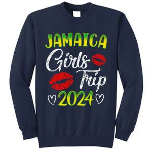 Women Jamaica Girl Trip 2024 Summer Vacation Weekend Funny Tall Sweatshirt