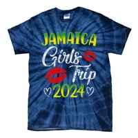 Women Jamaica Girl Trip 2024 Summer Vacation Weekend Funny Tie-Dye T-Shirt