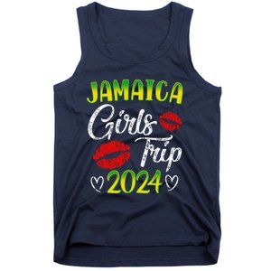 Women Jamaica Girl Trip 2024 Summer Vacation Weekend Funny Tank Top