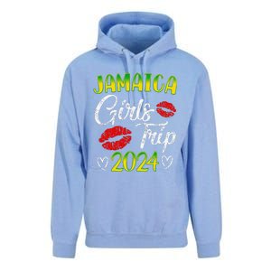 Women Jamaica Girl Trip 2024 Summer Vacation Weekend Funny Unisex Surf Hoodie