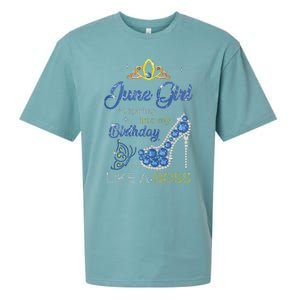 Womens June Girl Stepping Into My Birthday Gift For Gemini Womens Sueded Cloud Jersey T-Shirt