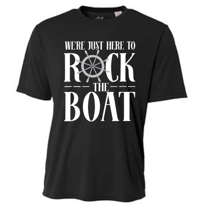 We're Just Here to Rock the Boat Family Matching Cruise Cooling Performance Crew T-Shirt