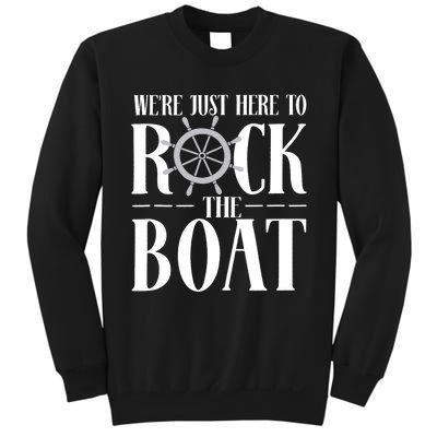 We're Just Here to Rock the Boat Family Matching Cruise Sweatshirt