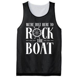 We're Just Here to Rock the Boat Family Matching Cruise Mesh Reversible Basketball Jersey Tank