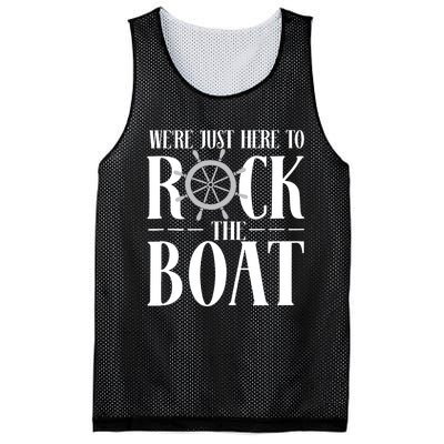 We're Just Here to Rock the Boat Family Matching Cruise Mesh Reversible Basketball Jersey Tank