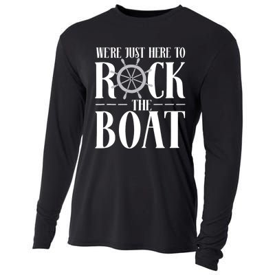 We're Just Here to Rock the Boat Family Matching Cruise Cooling Performance Long Sleeve Crew