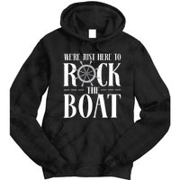 We're Just Here to Rock the Boat Family Matching Cruise Tie Dye Hoodie