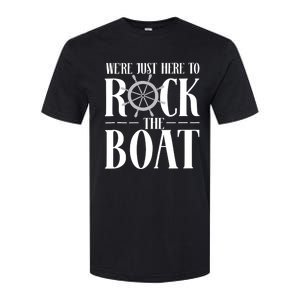 We're Just Here to Rock the Boat Family Matching Cruise Softstyle CVC T-Shirt