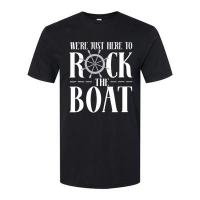 We're Just Here to Rock the Boat Family Matching Cruise Softstyle CVC T-Shirt