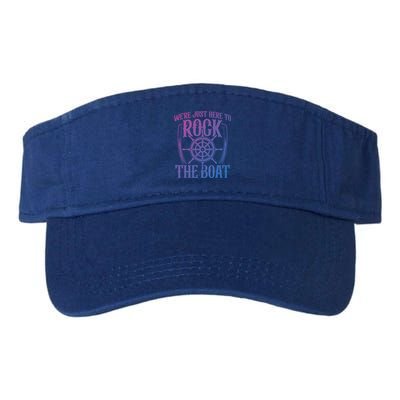 Were Just Here To Rock The Boat Cruise Holiday Funny Trip Gift Visor