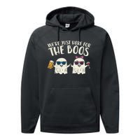 WeRe Just Here For Boos Ghosts Halloween Costume For Couple Performance Fleece Hoodie