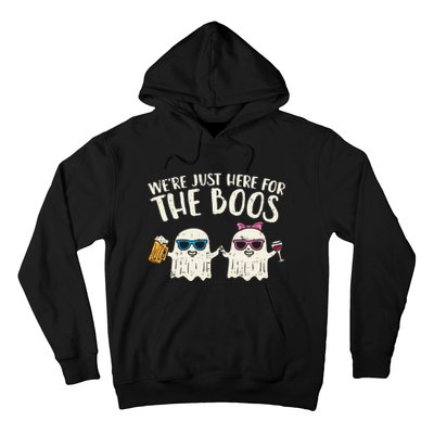 WeRe Just Here For Boos Ghosts Halloween Costume For Couple Hoodie