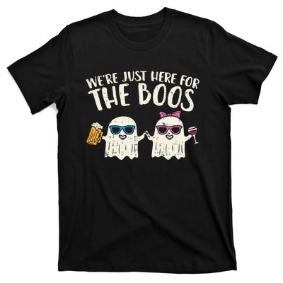 WeRe Just Here For Boos Ghosts Halloween Costume For Couple T-Shirt