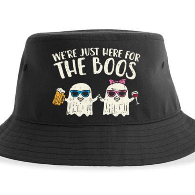 WeRe Just Here For Boos Ghosts Halloween Costume For Couple Sustainable Bucket Hat