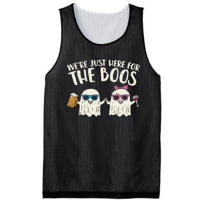 WeRe Just Here For Boos Ghosts Halloween Costume For Couple Mesh Reversible Basketball Jersey Tank