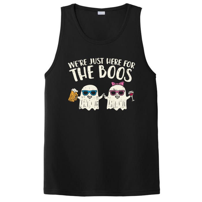 WeRe Just Here For Boos Ghosts Halloween Costume For Couple PosiCharge Competitor Tank