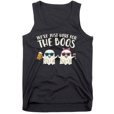 WeRe Just Here For Boos Ghosts Halloween Costume For Couple Tank Top