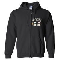 WeRe Just Here For Boos Ghosts Halloween Costume For Couple Full Zip Hoodie