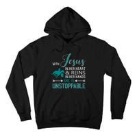 With Jesus In Her Heart And Reins In Her Hands She Is Tall Hoodie