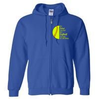 With Jesus In Her Heart She's Unstoppable Softball Gift Full Zip Hoodie