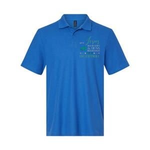 With Jesus In Her Heart And Reins In Her Hands She Is Softstyle Adult Sport Polo