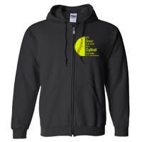 With Jesus In Her Heart Softball Gift Full Zip Hoodie