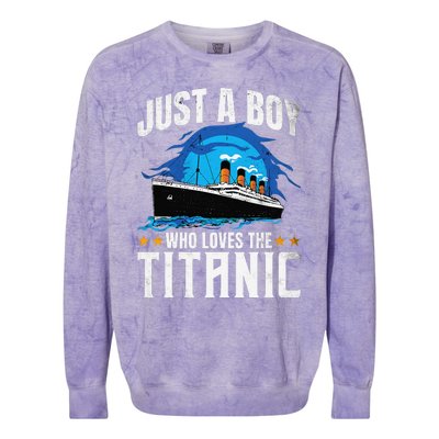 Who Just Love The Rms Titanic Colorblast Crewneck Sweatshirt