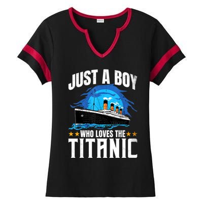 Who Just Love The RMS Titanic Ladies Halftime Notch Neck Tee