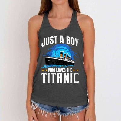 Who Just Love The RMS Titanic Women's Knotted Racerback Tank