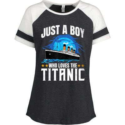 Who Just Love The RMS Titanic Enza Ladies Jersey Colorblock Tee