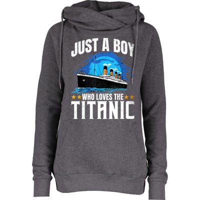 Who Just Love The RMS Titanic Womens Funnel Neck Pullover Hood