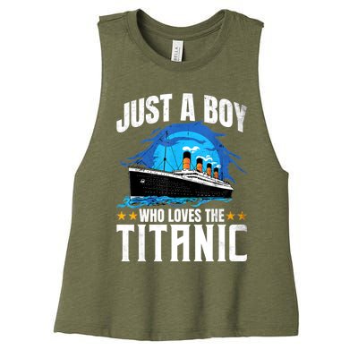 Who Just Love The RMS Titanic Women's Racerback Cropped Tank